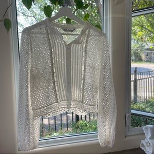 Zara boho eyelet blouse / shirt